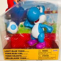 World of Nintendo Super Mario 4-Inch Figures - Light Blue Yoshi With Egg