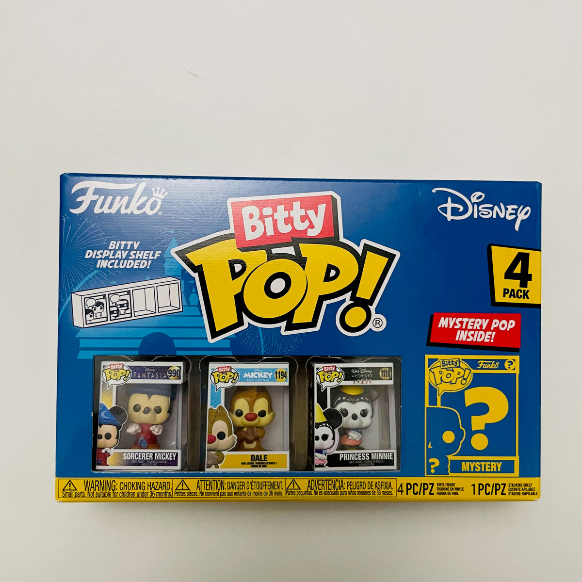 Funko Bitty Pop! Disney 4 Pack Sorcerer Mickey Dale Princess Minnie and  Mystery - We-R-Toys