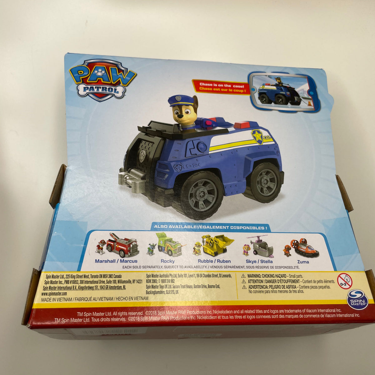 Toy Paw Patrol Chase's Cruiser on-a-roll Police Car 4k 