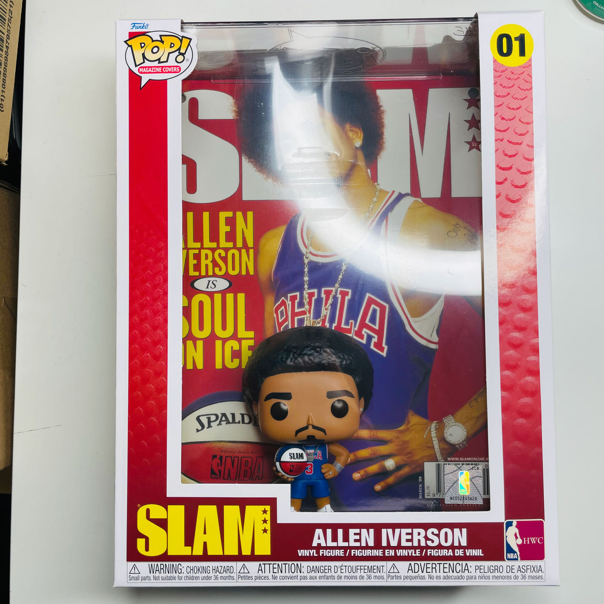 AUTOGRAPHED Allen Iverson (Philadelphia 76ers) Funko Pop! NBA SLAM Magazine  Cover JSA Authenticated - CLARKtoys