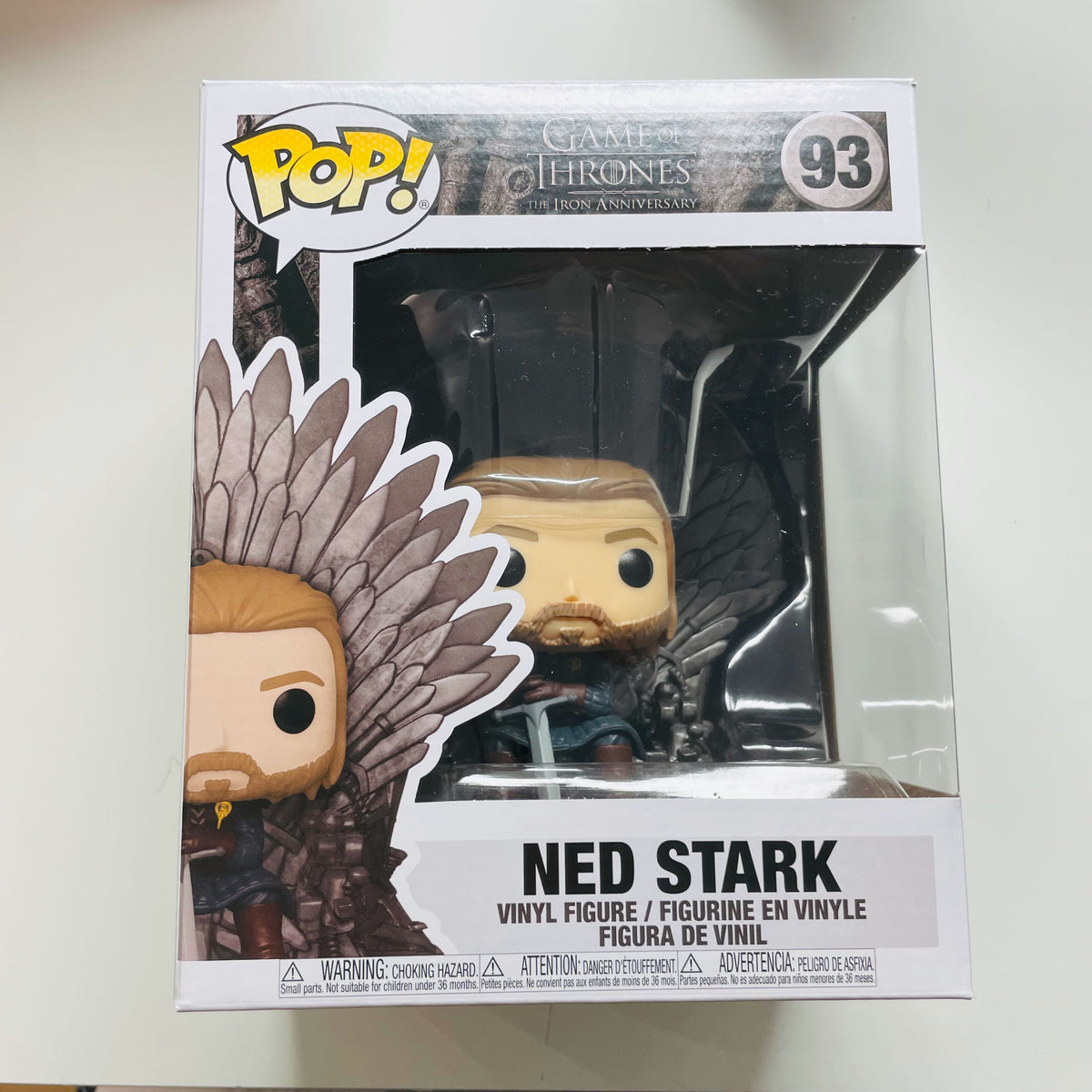 Game of Thrones - Ned Stark on Throne 10th Anniversary Deluxe Pop