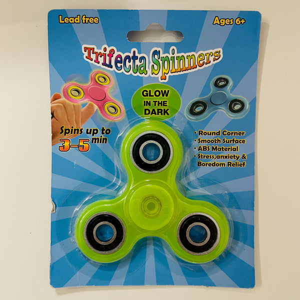 Trifecta Fidget Spinners Glow-in-the-Dark - Yellow