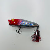 Popper lure with custom tinsel tail - 5” / 0.5 oz