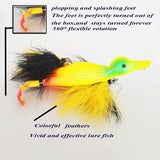 3D paddle leg duck lure with back and belly treble hook / mallard / 4” 1.1oz