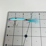 mini pencil hard bait with custom tail - 0.1 oz 3.5”