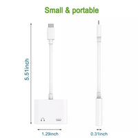 Usb type c to 3.5mm splitter charger cable - compatible with Samsung and more