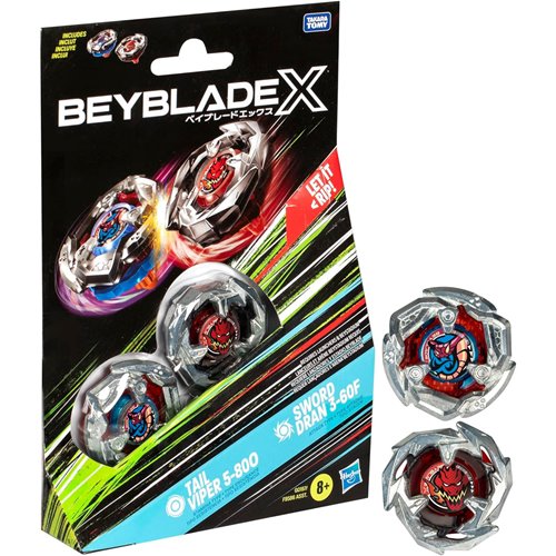 Beyblade X Dual Pack Top - Tail Viper 5-800 / Sword Dran 3-60F