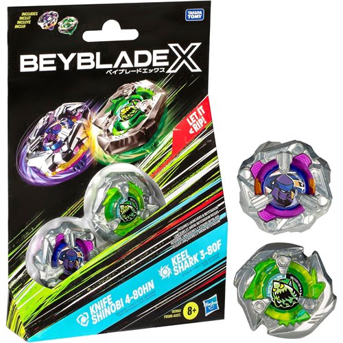 Beyblade X Dual Pack Top - Knife Shinobi 4-80HN / Kneel Shark 3-80F