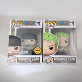Funko POP! One Piece #1775 Roronoa Zoro Chase + Common set & Protector