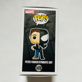 Funko Pop! Marvel #1478 Peter Parker Symbiote Suit & Protector