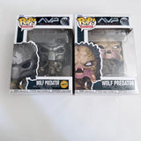 Funko POP! Alien Predator Requiem #1998 Wolf Predator Chase + Common set & Protector