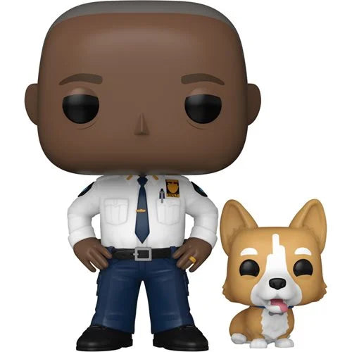 Funko POP! Brooklyn Nine Nine #1626 Captain Ray Holt w/ Cheddar & Protector