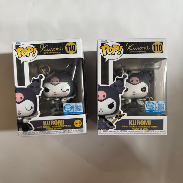 Funko POP! Kuromi 20th #110 Royal Kuromi Chase and Common Set w/ protector