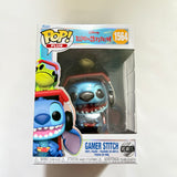 Funko Pop! Disney Stitch #1564- Gamer Stitch (Metallic) & Protector