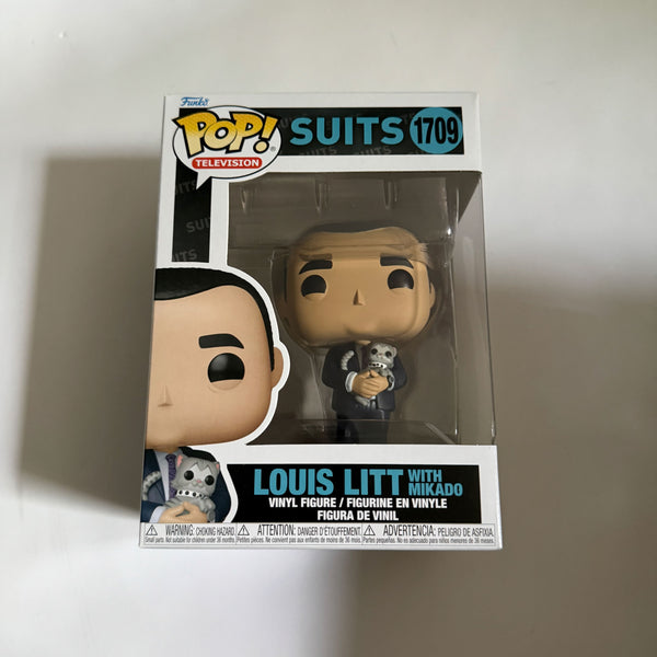 Funko POP! Television Suits #1709 Louis Litt with Mikado & Protector