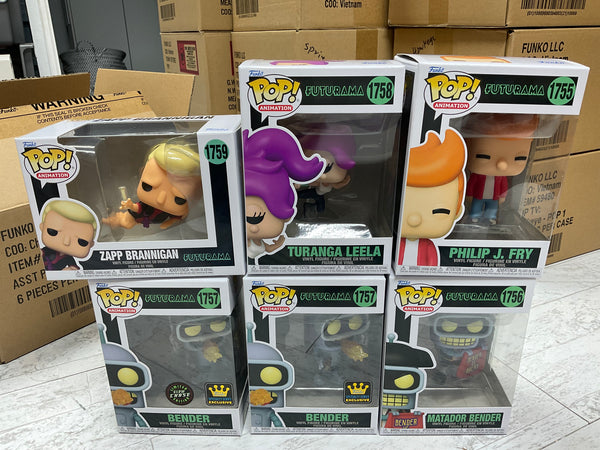 Funko POP! Animation: Futurama Set of 4 + specialty Bender and glow chase