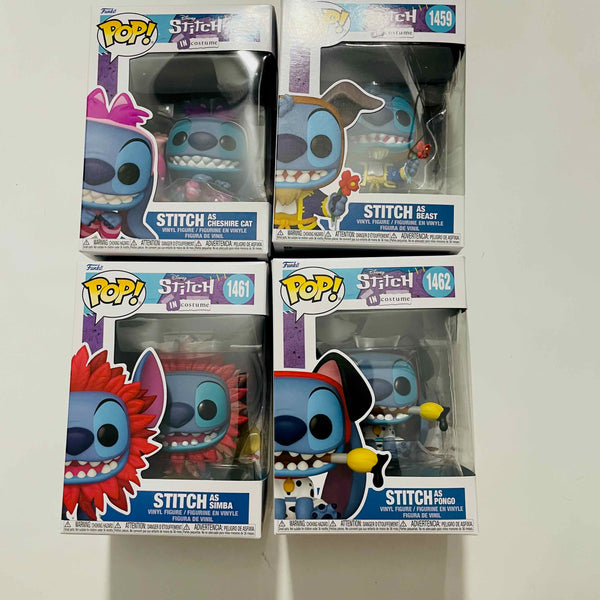 Funko Pop! Disney Stitch in Costume Complete Set of 4