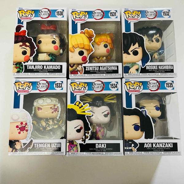 Funko POP! Animation: Demon Slayer Complete Set of 6 (Mint/NM)