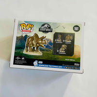 Funko Pop! Movies Jurassic World Fossil #1681 Triceratops w/ Protector