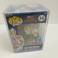 Funko POP! Art Series : Marvel #34 - Captain Marvel With Hard Case