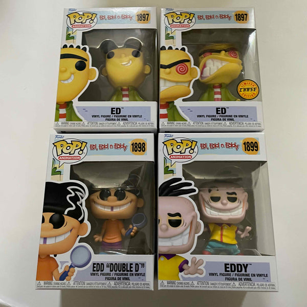 Funko POP! Animation Ed, Edd n Eddy Set of 4 (chase included) w/ protector