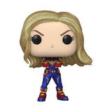 Captain Marvel Diamond Glitter Pop! Vinyl Figure with Black Adult Pop! T-Shirt - M