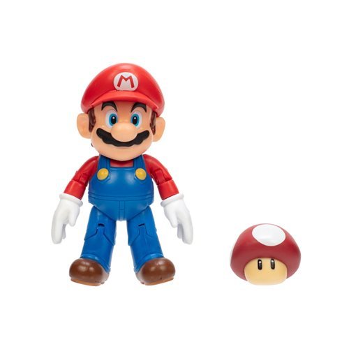 World of Nintendo Super Mario 4-Inch Figures - Super Mario with Red Mushroom