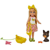 Barbie Banana Chelsea Doll with Pet Puppy