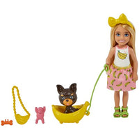 Barbie Banana Chelsea Doll with Pet Puppy