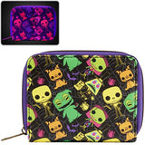 The Nightmare Before Christmas Black Light Print Zip-Around Wallet