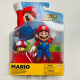 World of Nintendo Super Mario 4-Inch Figures - Super Mario with Red Mushroom