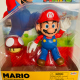 World of Nintendo Super Mario 4-Inch Figures - Super Mario with Red Mushroom