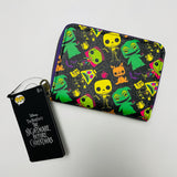 The Nightmare Before Christmas Black Light Print Zip-Around Wallet