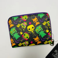 The Nightmare Before Christmas Black Light Print Zip-Around Wallet