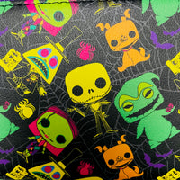 The Nightmare Before Christmas Black Light Print Zip-Around Wallet