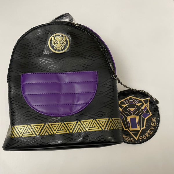 black panther mini backpack Black Panther Wakanda Forever Mini-Backpack and Coin Purse – Yummy Boutique