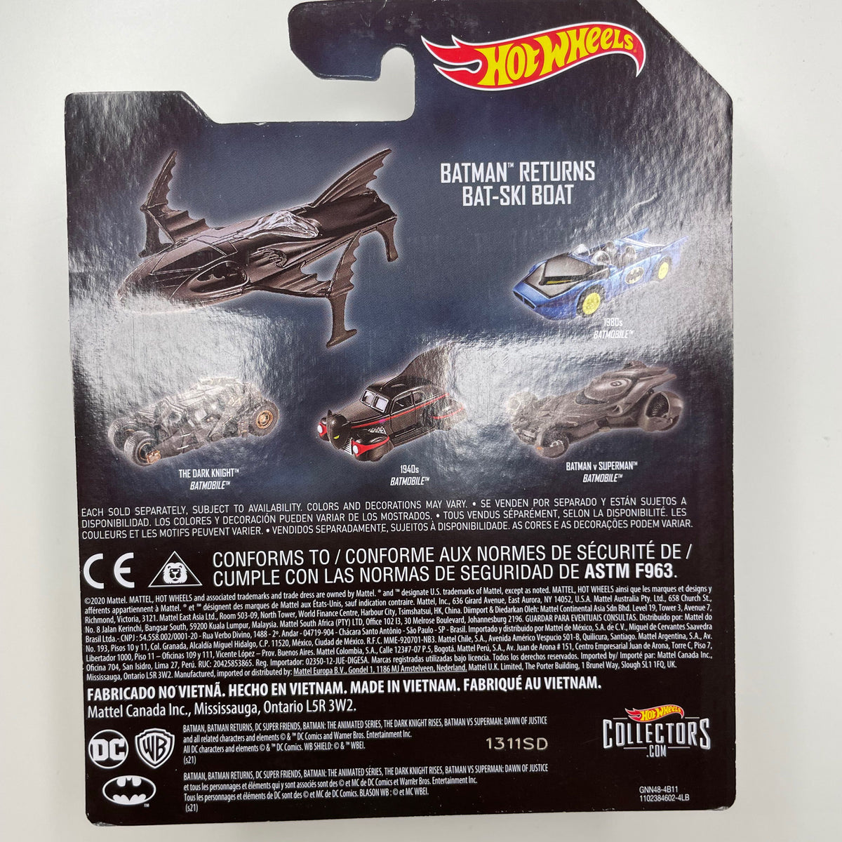 Pull-Back Speeders Batmobile Hot Wheels Collectors Batman