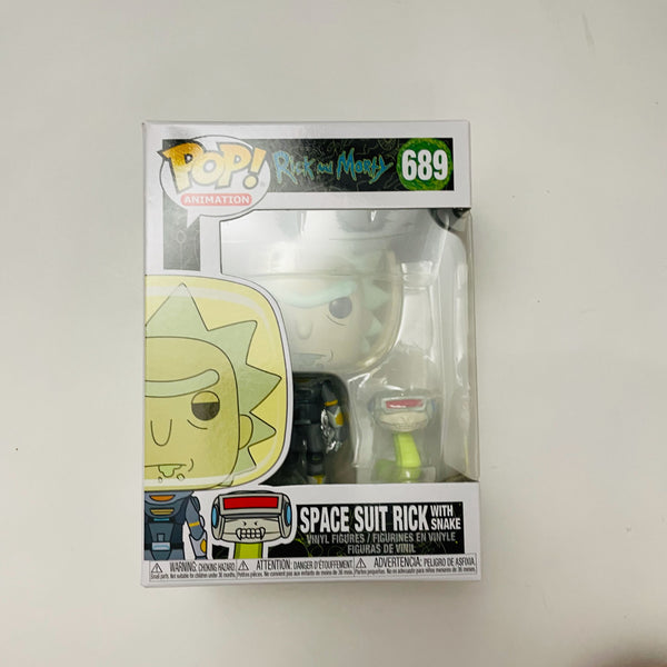 Funko POP! Rick and Morty #689 - Space Suit Rick With Snake & Protector