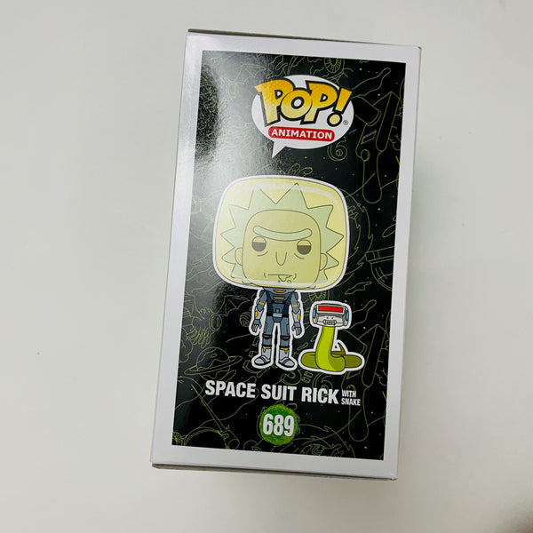 Funko POP! Rick and Morty #689 - Space Suit Rick With Snake & Protector