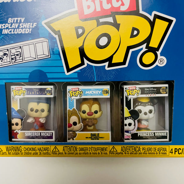 Funko Bitty Pop! Disney 4 Pack Sorcerer Mickey Dale Princess Minnie and  Mystery - We-R-Toys