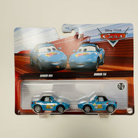 Disney Pixar Cars Character Car Vehicle 2-Pack -  Dinoco Mia and Tia