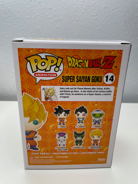 Funko POP! Anime: Dragonball Z Glow In The Dark Super Saiyan Goku Action  Figure EE Exclusive