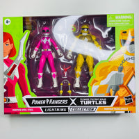 Power Rangers x Ninja Turtles - Michelangelo Yellow and April Pink Action Figures