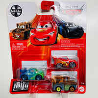 Disney Pixar Cars Mini Racers 3 Pack - Carla, Mater, McQueen