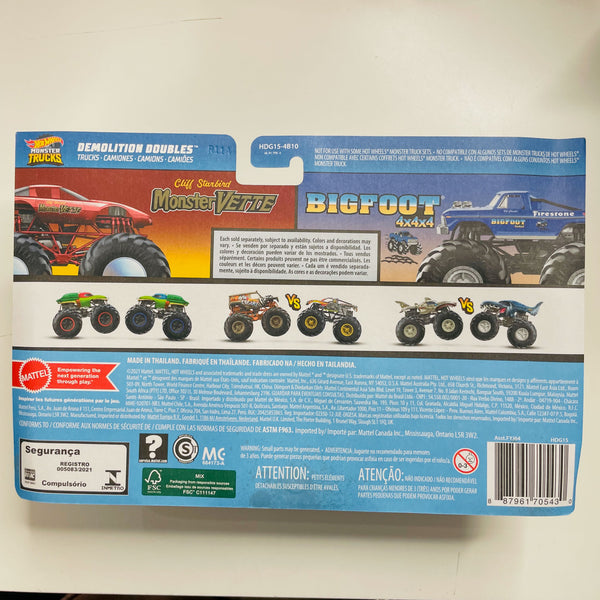 Hot Wheels Monster Trucks Demolition Doubles 1:64 Scale 2023 Mix 5 2-P –  Hot Match Collectables