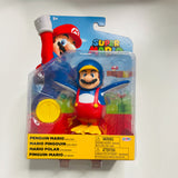 World of Nintendo Super Mario 4-Inch Figures - Penguin Mario and Coin