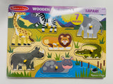 Melissa & Doug Safari 7-Piece Peg Puzzle