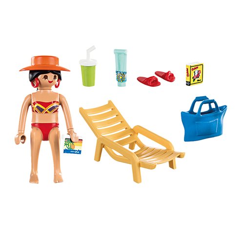 Playmobil 70300 Special Plus Sunbather with Lounge Chair Action Figure