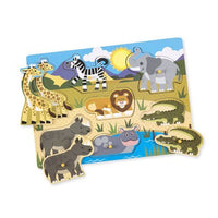 Melissa & Doug Safari 7-Piece Peg Puzzle