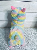 Rainbow alpaca plush